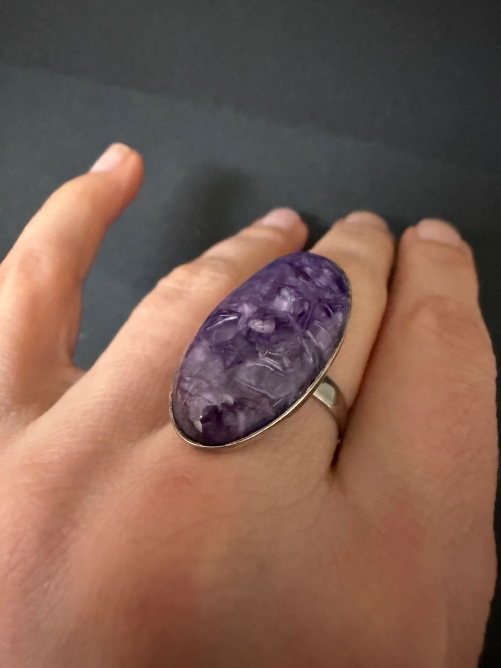 Ringe: Silber Ring mit Charoit 925 – Gebraucht aus Spiegel b. Bern von Rogger72 7