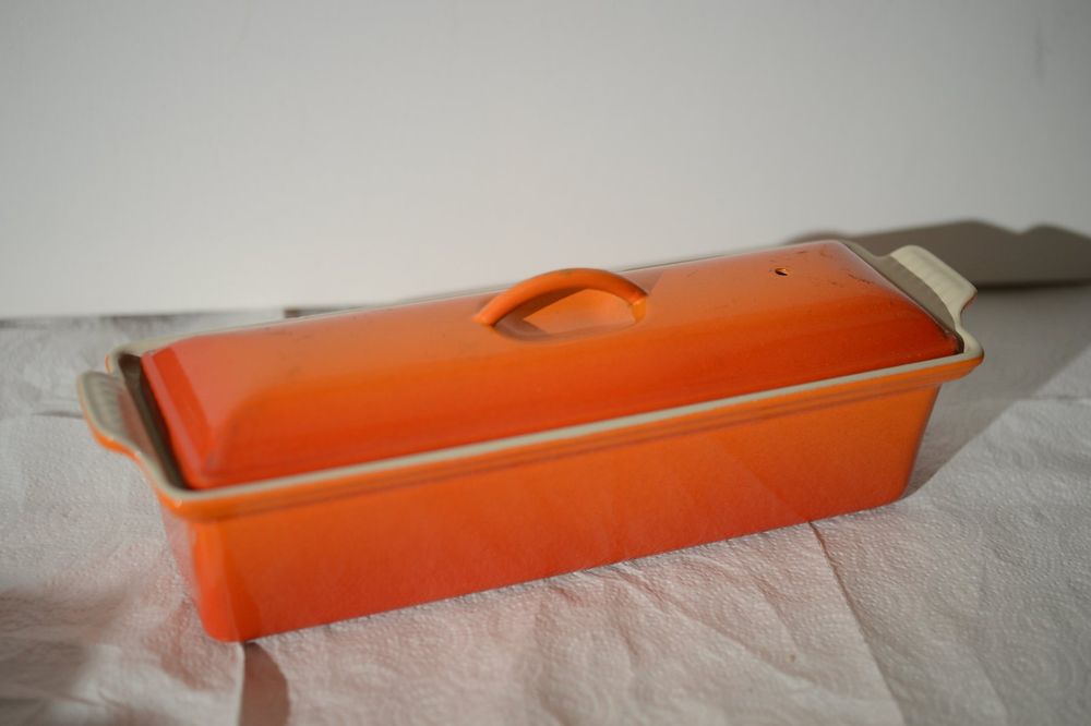 Terrine Le Creuset Fonte Rectangulaire 32 Cm - Rouge - Vintage 1990 - Occasion