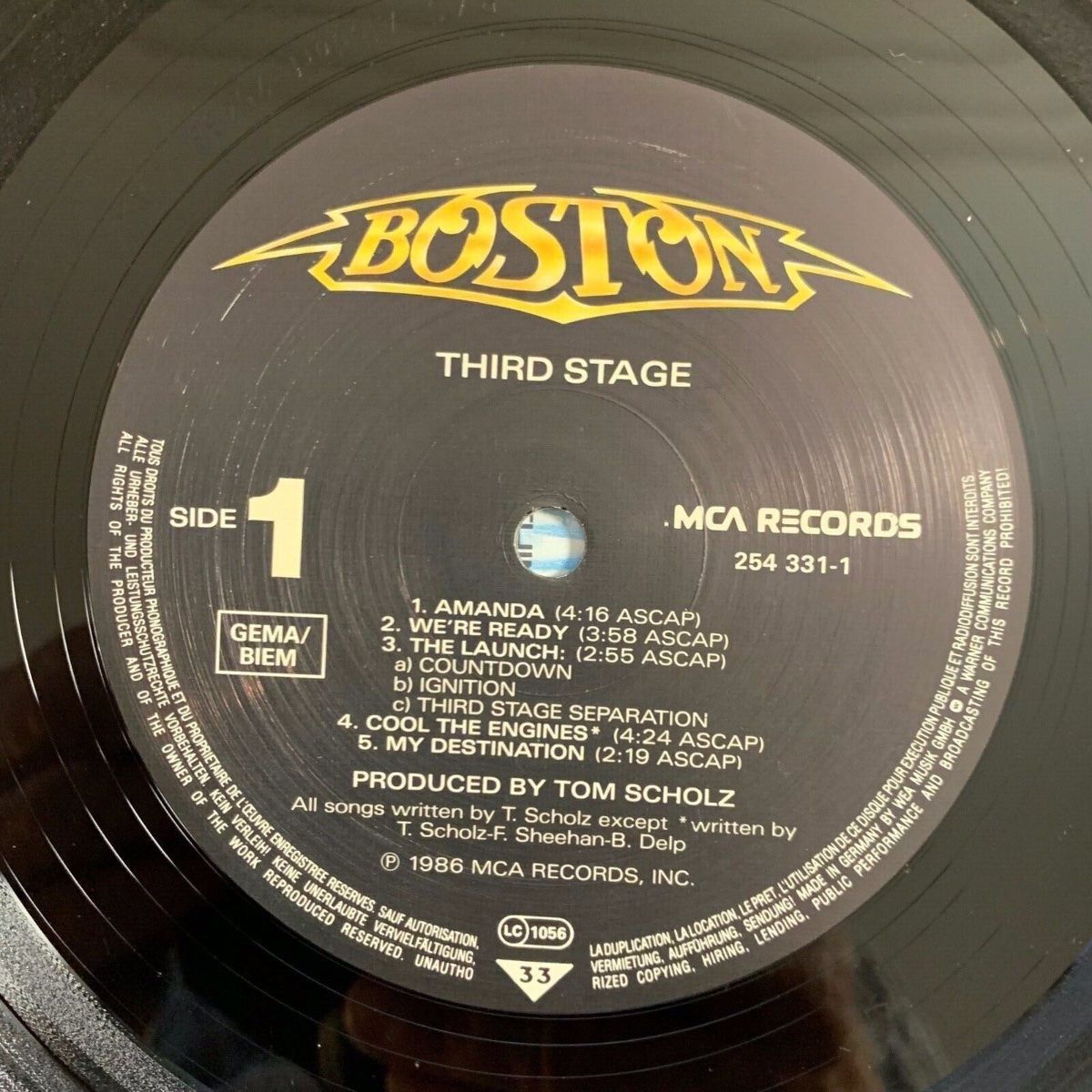 Vinyles: Boston - Third Stage / 1. D-Press. 1986 - TOP – D'occasion à Gais par soundcave57 4