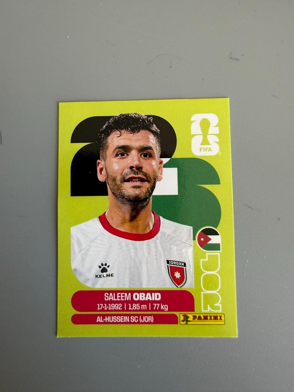 Panini Carte collezionabili: Panini Saleem Obaid JOR7 – Usato da Liebefeld venduto da Ronaldo-1996