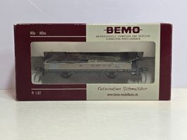 Bemo, 2263116, RhB, Flachwagen mit Vorsignal- Ladung, neu