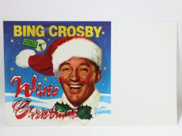 AK Musikpostkarte Bing Crosby White Christmas Schallplatte