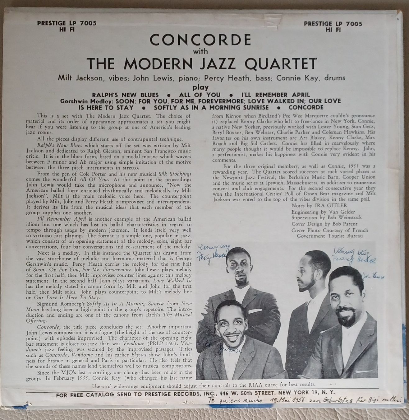 Dischi in vinile: Concorde - the Modern Jazz Quartet 1955 – Usato da Hägendorf venduto da Plattenhardt 1