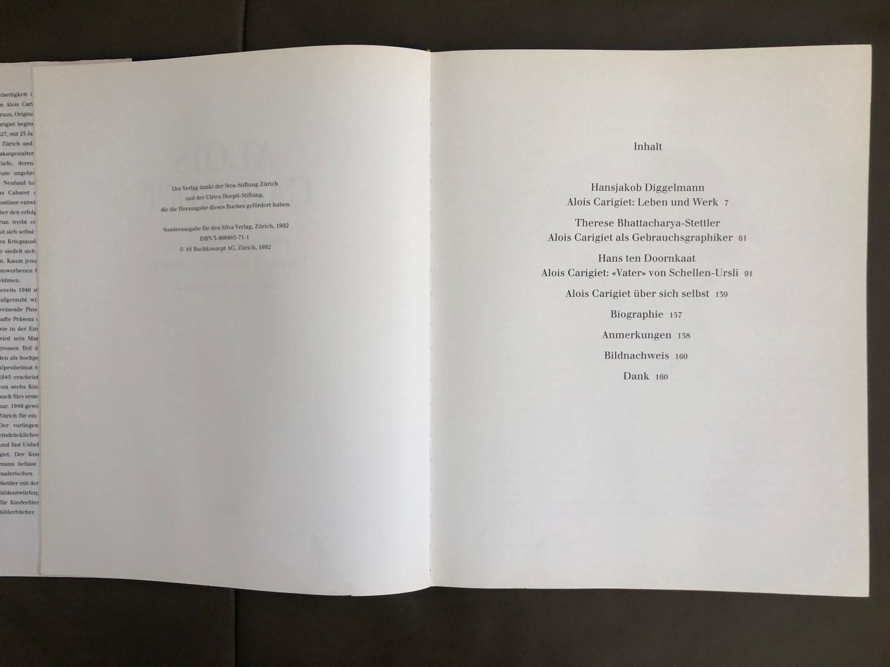 Bücher: Buch Alois Carigiet 1992 – Gebraucht aus Nunningen von anclaudia 1
