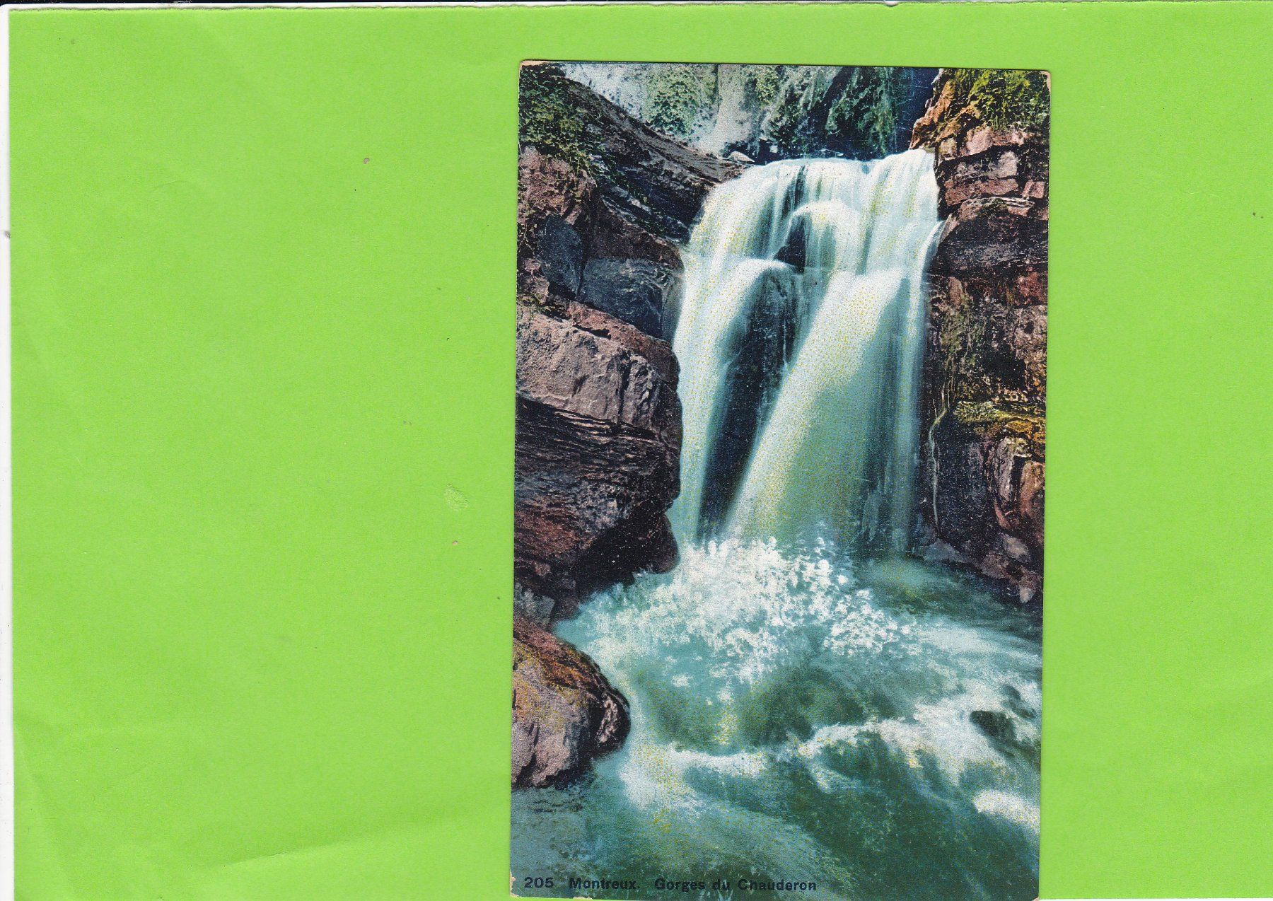 Cartoline postali: Montreux-Gorges de Chauderon – Usato da St. Peterzell venduto da neckertal