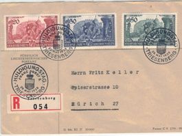 Liechtenstein Briefmarken, Huldigungstag 1939, FDC ET selten