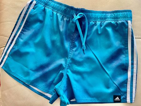 Badehose Adidas 3-Streifen blau mélange Gr.M neu mit Etikett