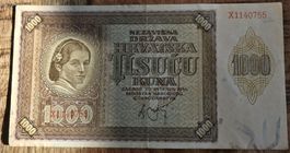 Kroatien 1000 Kuna 1941