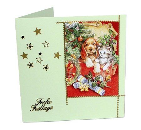 Cartoline: Weihnachtskarte Welpe (521) – Nuovo (secondo la descrizione) da Schlatt TG venduto da glueckwunschkarte.22 1
