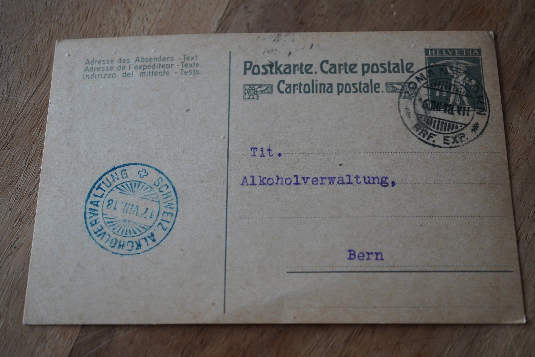 Cartoline postali: Schweiz  Postkarte   1881 Postkarte – Usato da Eschenbach SG venduto da craniums 1