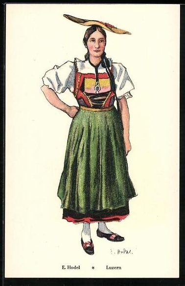 Cartoline postali: Schweizer Trachten- und Volksliederverei – Usato da Berlin venduto da bartko-reher