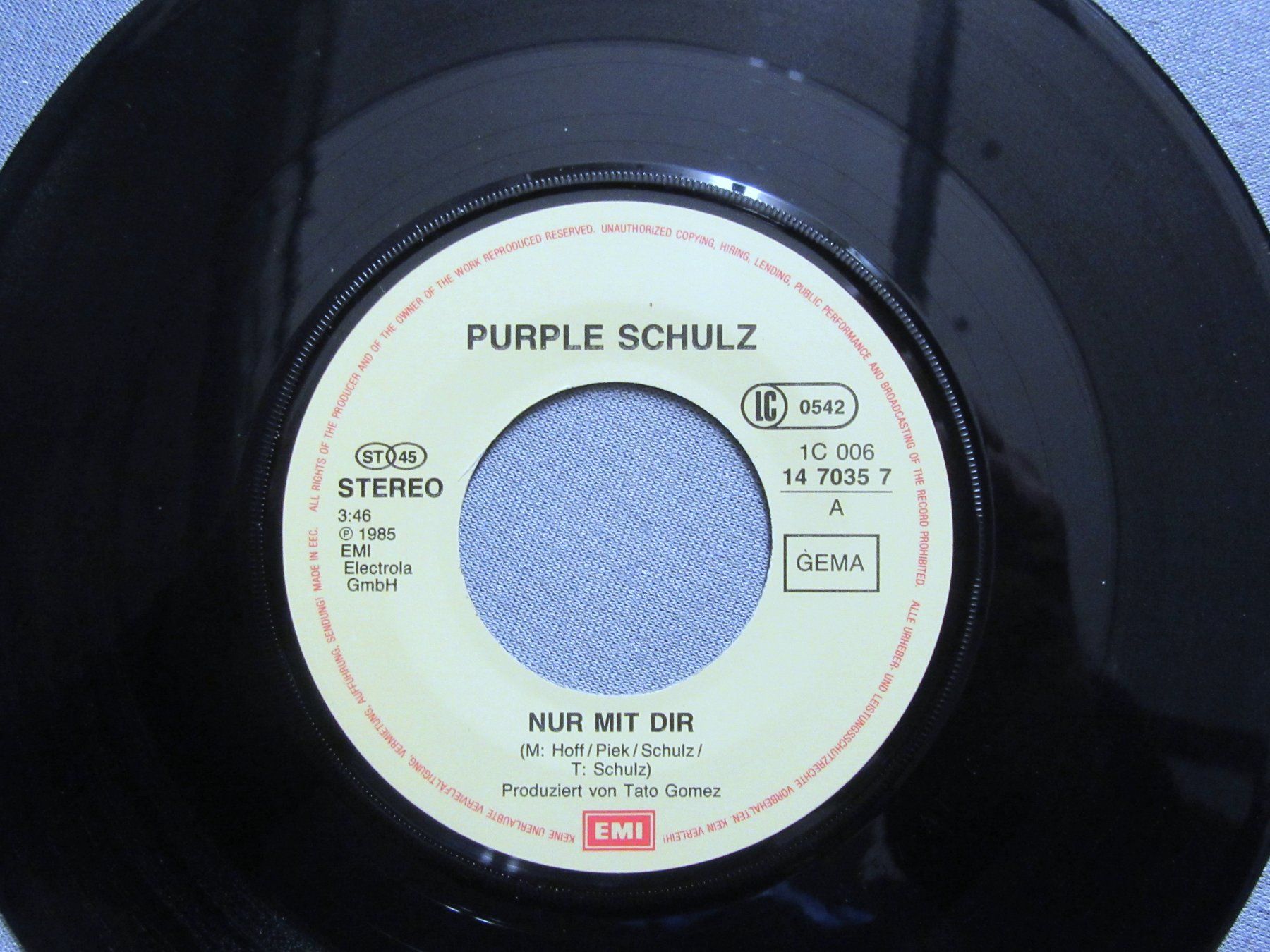 Dischi in vinile: Purple Schulz - Nur mit dir - Single ab CHF 4.00 – Usato da Auenstein venduto da Padabimbim 2