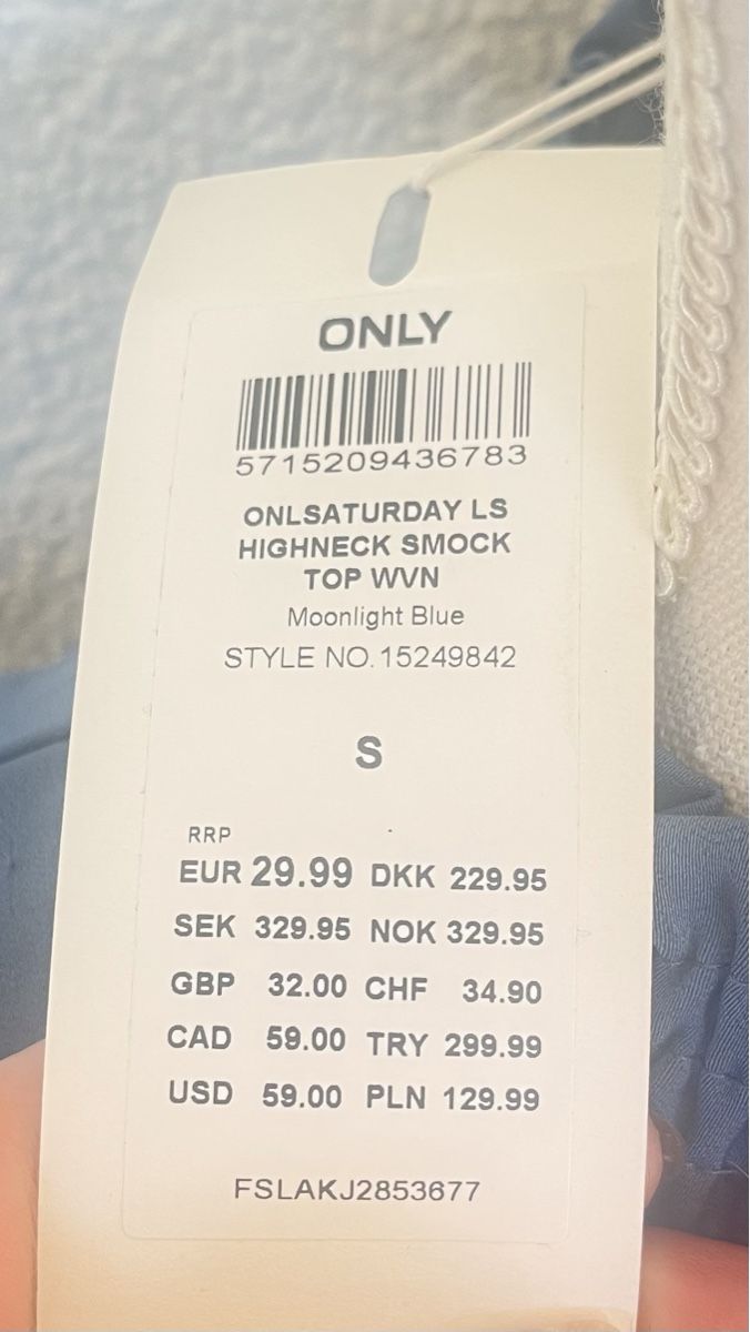 Only Top: Langarmshirt blau highneck  – Difettoso da Altenrhein venduto da Luke2015 4