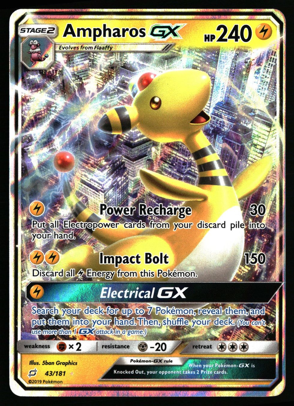 Pokémon Carte collezionabili: Ampharos GX #43 Pokemon Team Up – Usato da Feuerthalen venduto da Plazatoys