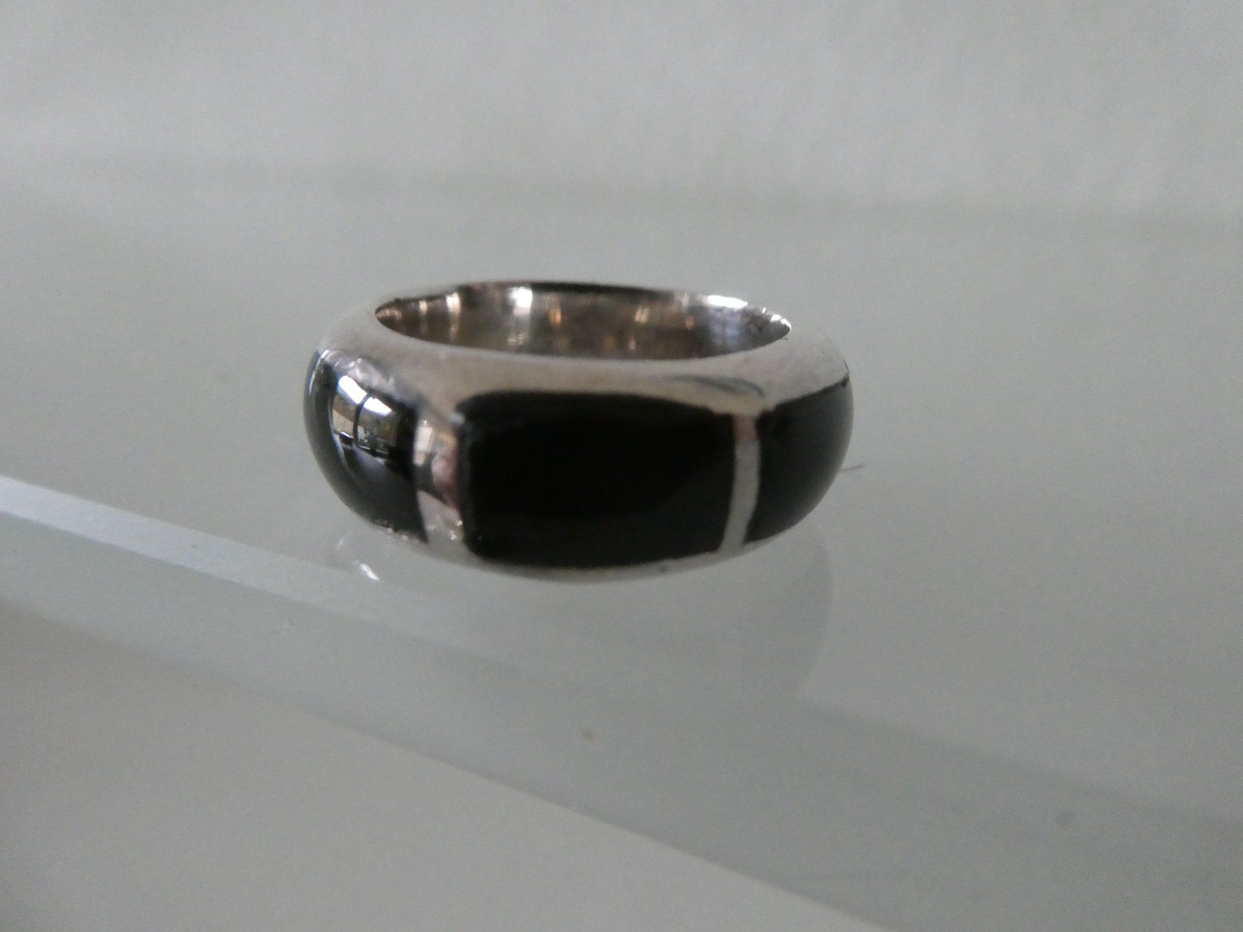 Anelli: Silberring 925 mit Onyx, Gr. 50 /15.9mm – Nuovo (secondo la descrizione) da Gattikon venduto da kaandooh