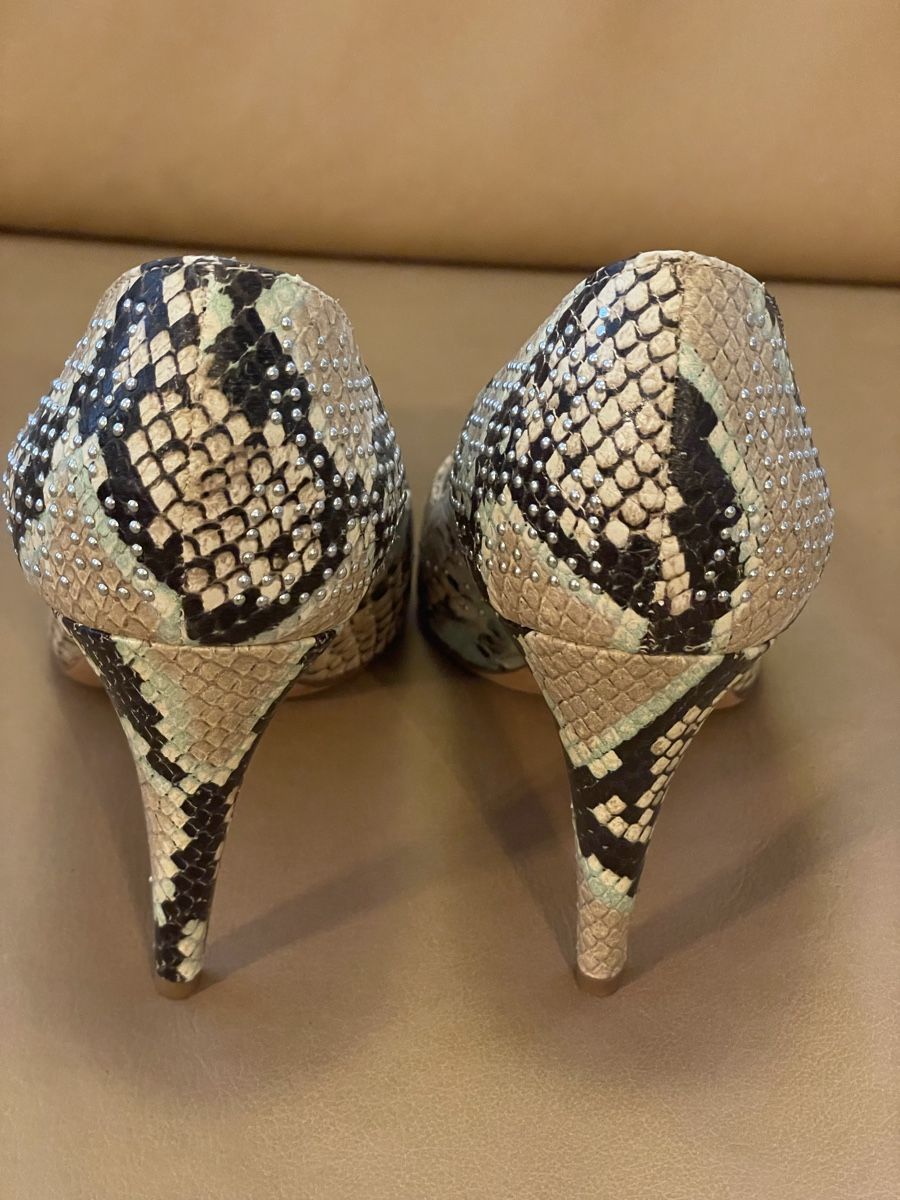 Navyboot Scarpe da donna: NAVYBOOT Leder High Heel Snake Print – Usato da Corcelles NE venduto da gingerbrain 2