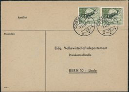 1950 - Bundesverwaltung BVW - Brief - MeF - Cortaillod