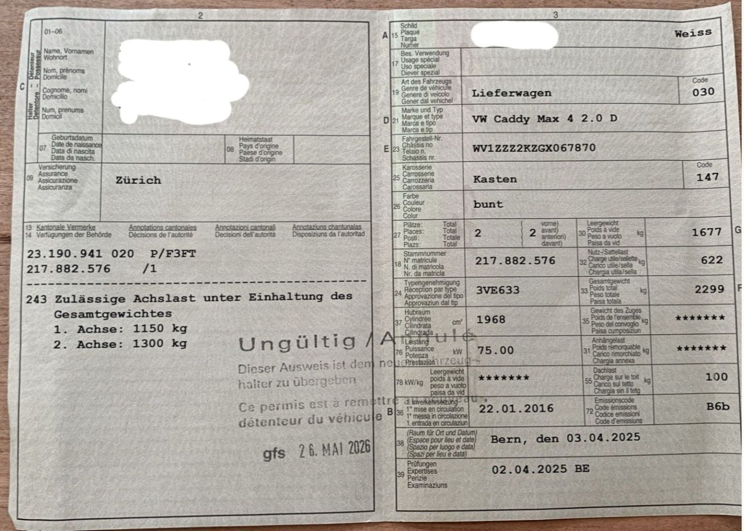 VW Veicoli commerciali: VW Caddy Max 2.0 – Usato da Ostermundigen venduto da dsad00 4