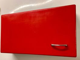 Retro Hängeschrank, rot/blau, 45x24x12cm, Vintage Look!