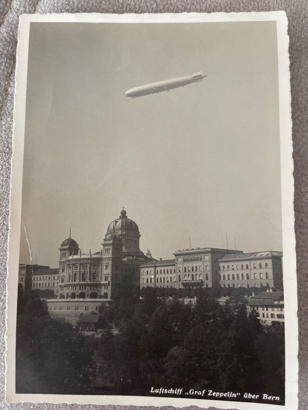 Foto & Immagini: Foto Zeppelin LZ 127 über Bern 1930 – Usato da Elsau venduto da isidobrany09