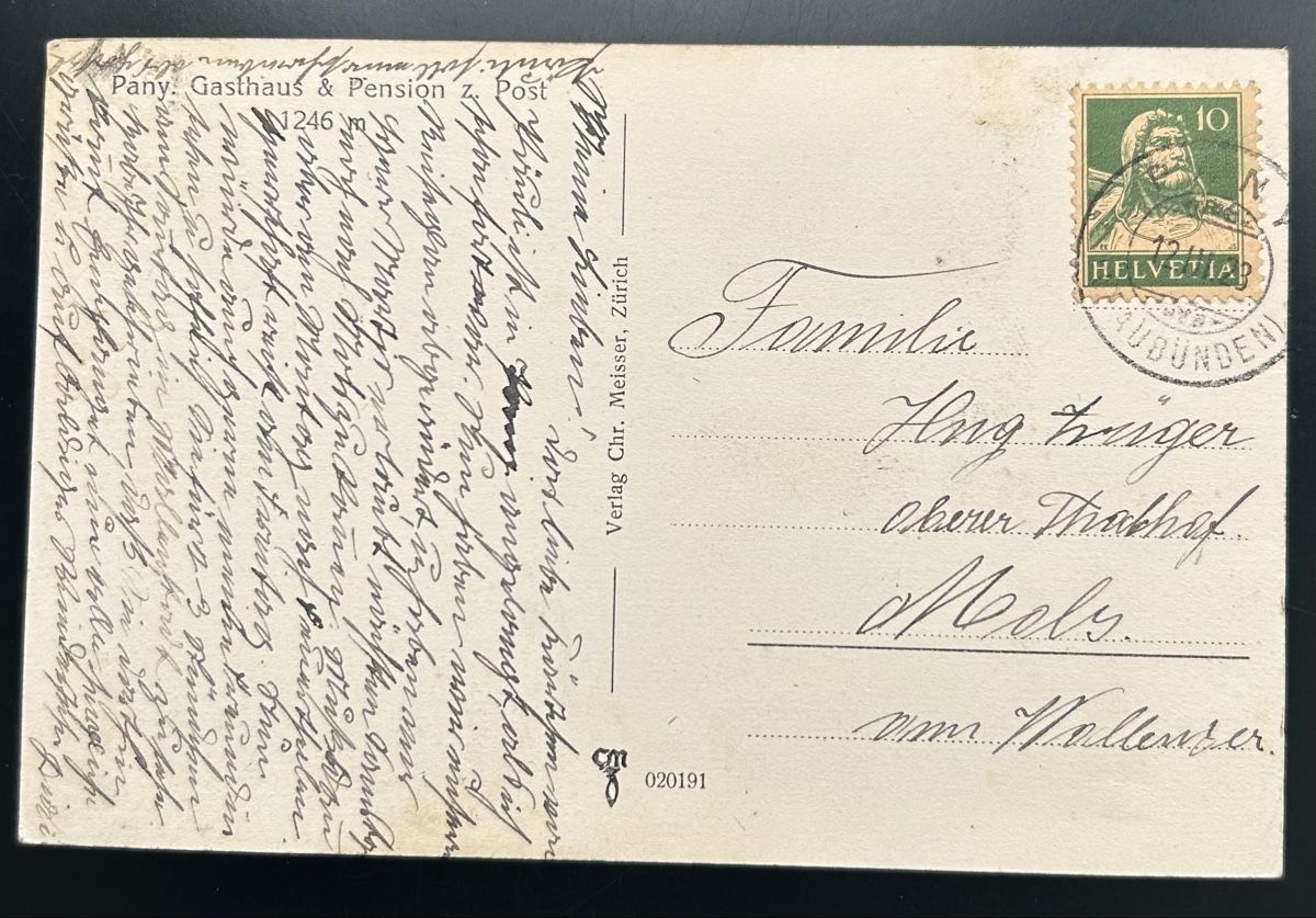 Cartoline postali: AK Pany  – Usato da Horw venduto da Tellbub 1