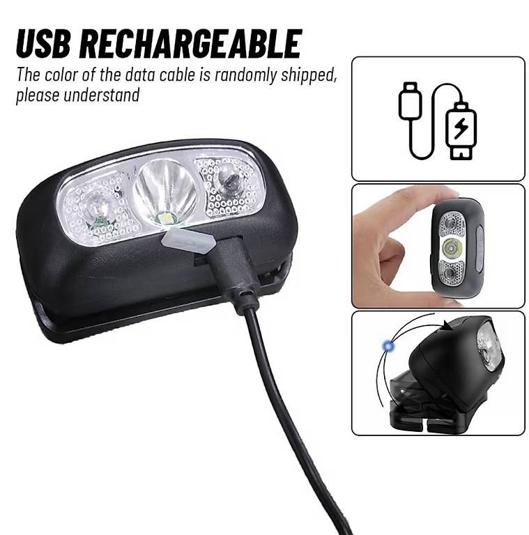 Lampade: Neue USB aufladbare LED Stirnlampe in schwarz – Nuovo e nell'imballaggio originale da Altenrhein venduto da marcow313 3