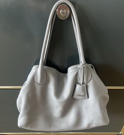 Abro Handtasche Leder grau