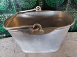 Vintage Aluminium Milcheimer -  Kessel, KASNAG LENGNAU Bern