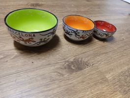 3er Set Schüsseln aus Barcelona, neuwertig