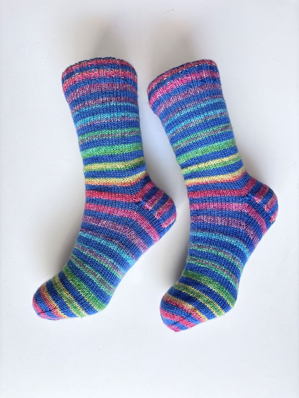 Calze: Fröhliche Ringelsocken, handgestrickt, Grösse 37-38 – Nuovo e nell'imballaggio originale da Fislisbach venduto da handglismet 2