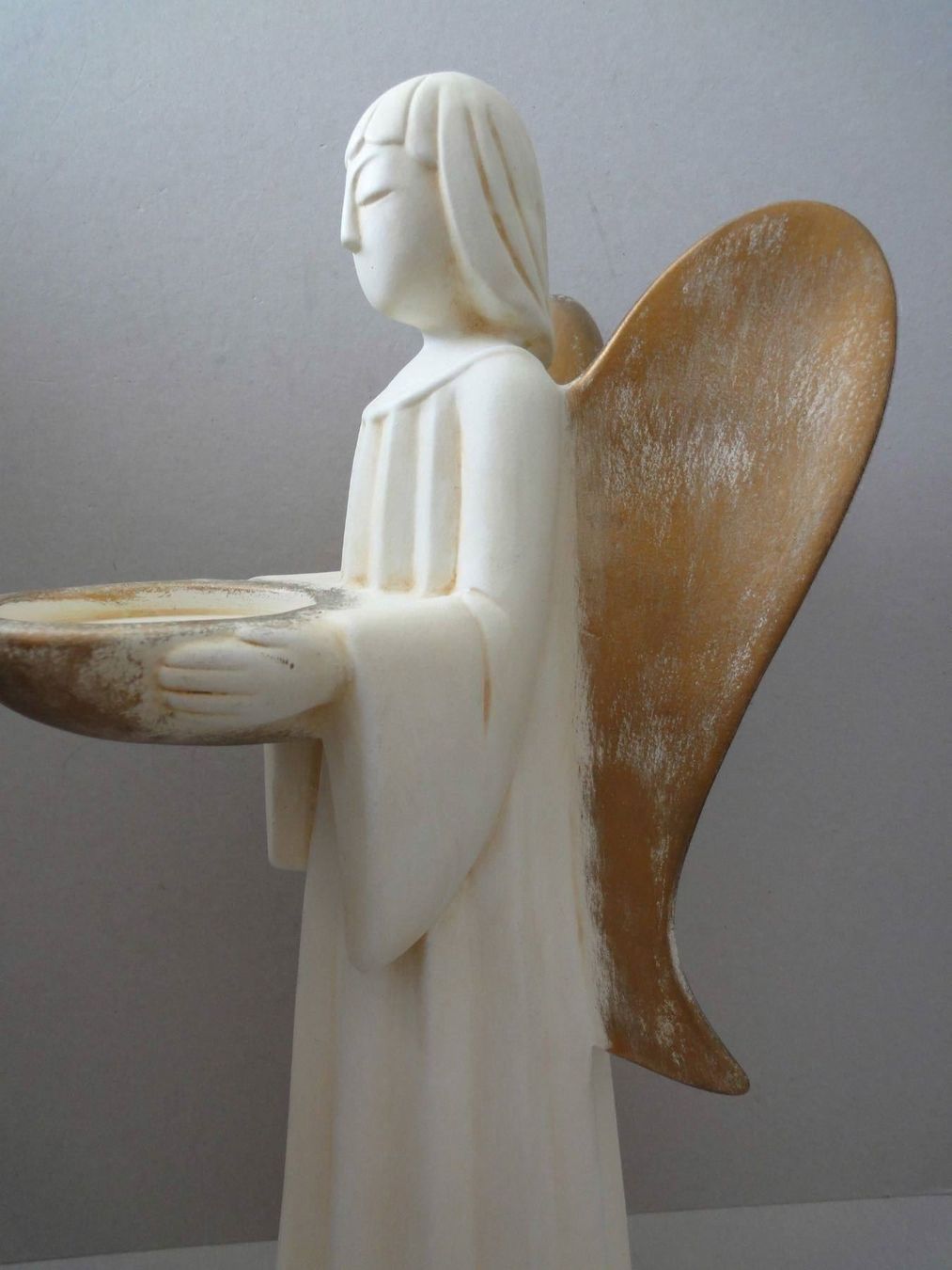Statuette: Grosser Keramik-Engel mit Teelichthalter – Usato da Chur venduto da  2