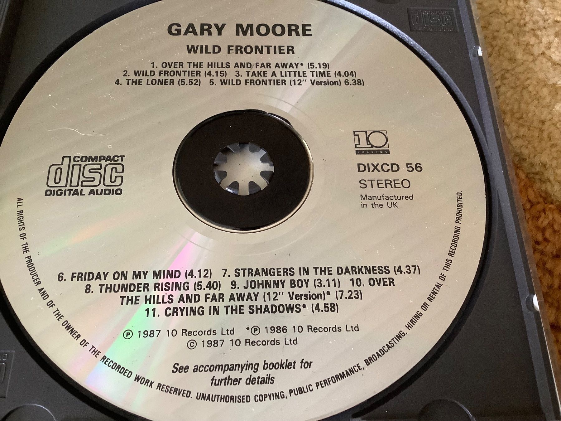 CD: Gary Moore * Wild Frontier – Usato da herzogenbuchsee venduto da HIFIANER 2