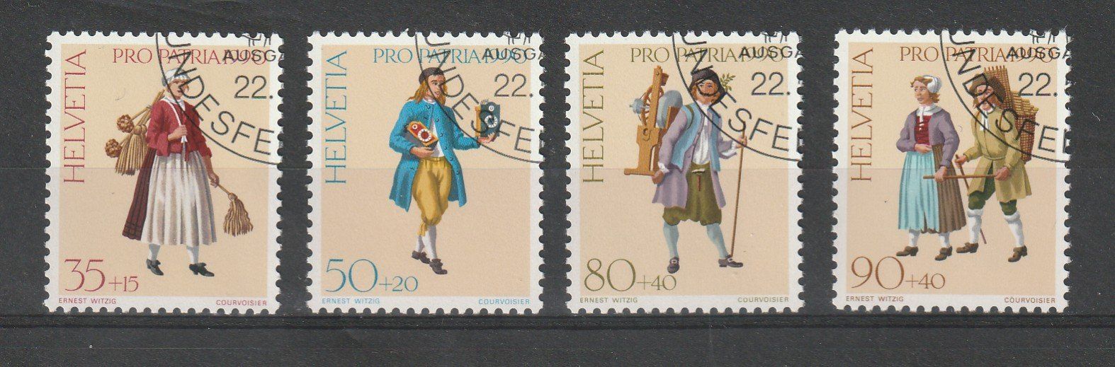 Tutti i francobolli: SUISSE Pro Patria 1990 Oblitérés – Usato da Bussigny venduto da jacky1953