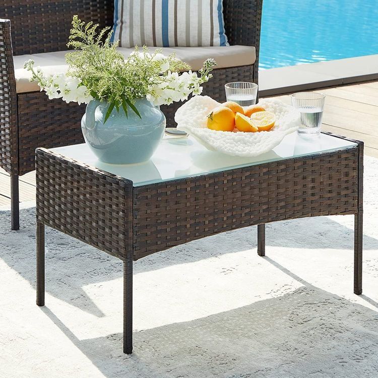 Set di tavolo e panche: Balkonmöbel Gartenmöbel Set Polyrattan Lounge Braun JONAS – Nuovo e nell'imballaggio originale da Lachen SZ venduto da MAMORU-MOEBEL 1