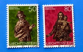 Briefmarken aus Liechtenstein Skulpturen  gestempelt 