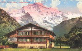 Berner Oberland BE Berner Chalet mit Jungfrau 4166 m