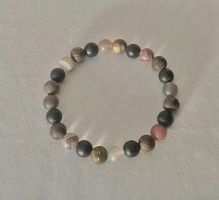 Männer Armband Onyx, Botswana Achat, Bronzit, matt, auf Mass