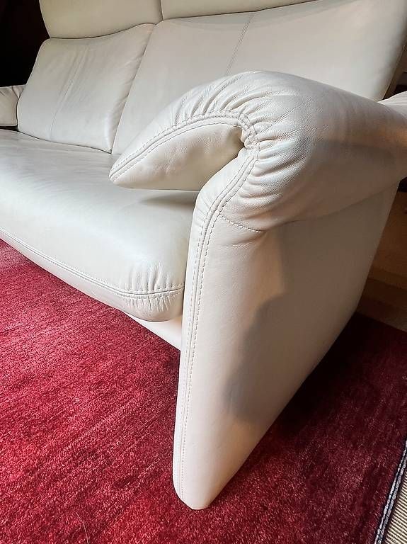 Divani: Beiges Sofa  echt Leder 3-Sitzer und 2-Sitzer – Usato da Parpan venduto da ketka63 4