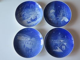 4 schöne Dänische Weihnachtsteller 1970 /72 /77 /78 B&G