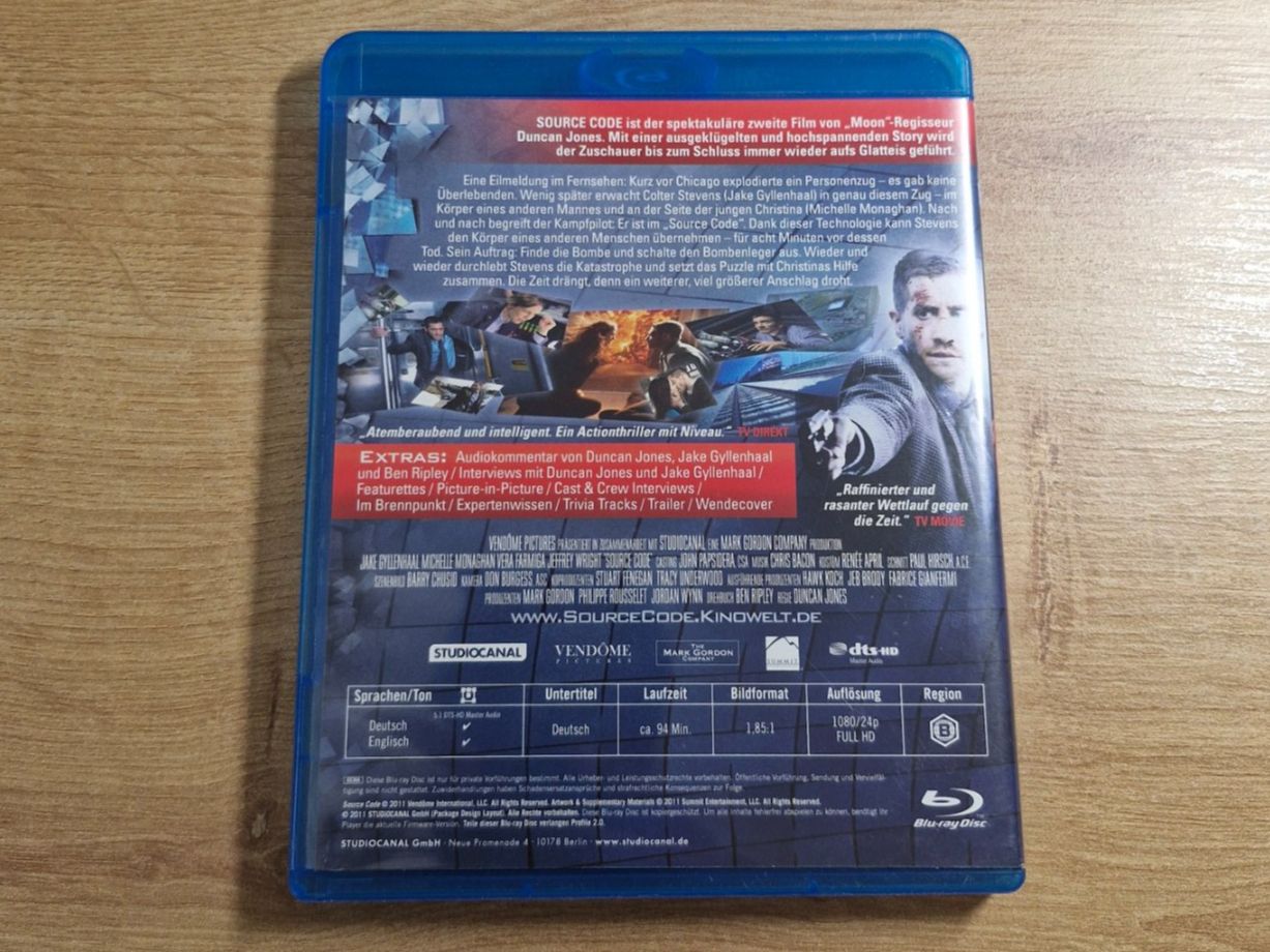 Tous les DVDs: Source Code (2011) Bluray – D'occasion à Pfungen par Whitie 1