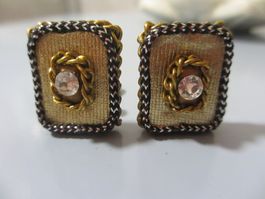 Elegante Vintage Ohrclips mit Strass