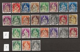 1908 - 40 : alle "Helvetia mit Schwert" : KP 950.-