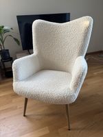 Sessel HUNDESTED cremefarben/eichefarben