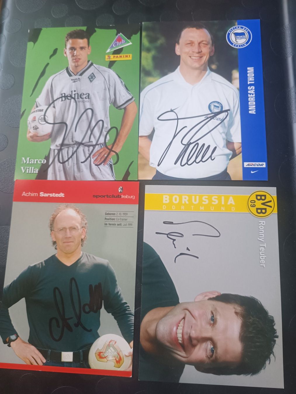 Autogramme: Bundesliga - 4 signierte Autogrammkarten - Set – Gebraucht aus Menziken von Artographs