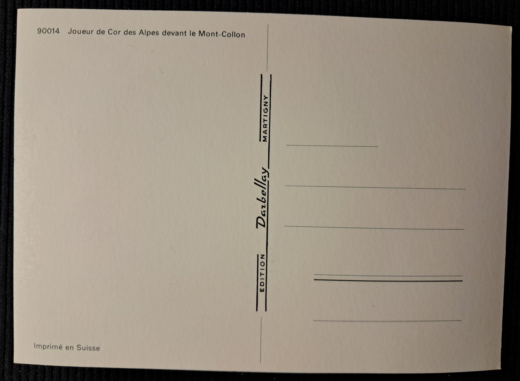 Cartoline postali: LES ALPES DEVANT LE MONT-COLLON – Usato da Ponto Valentino venduto da giorgia06 1