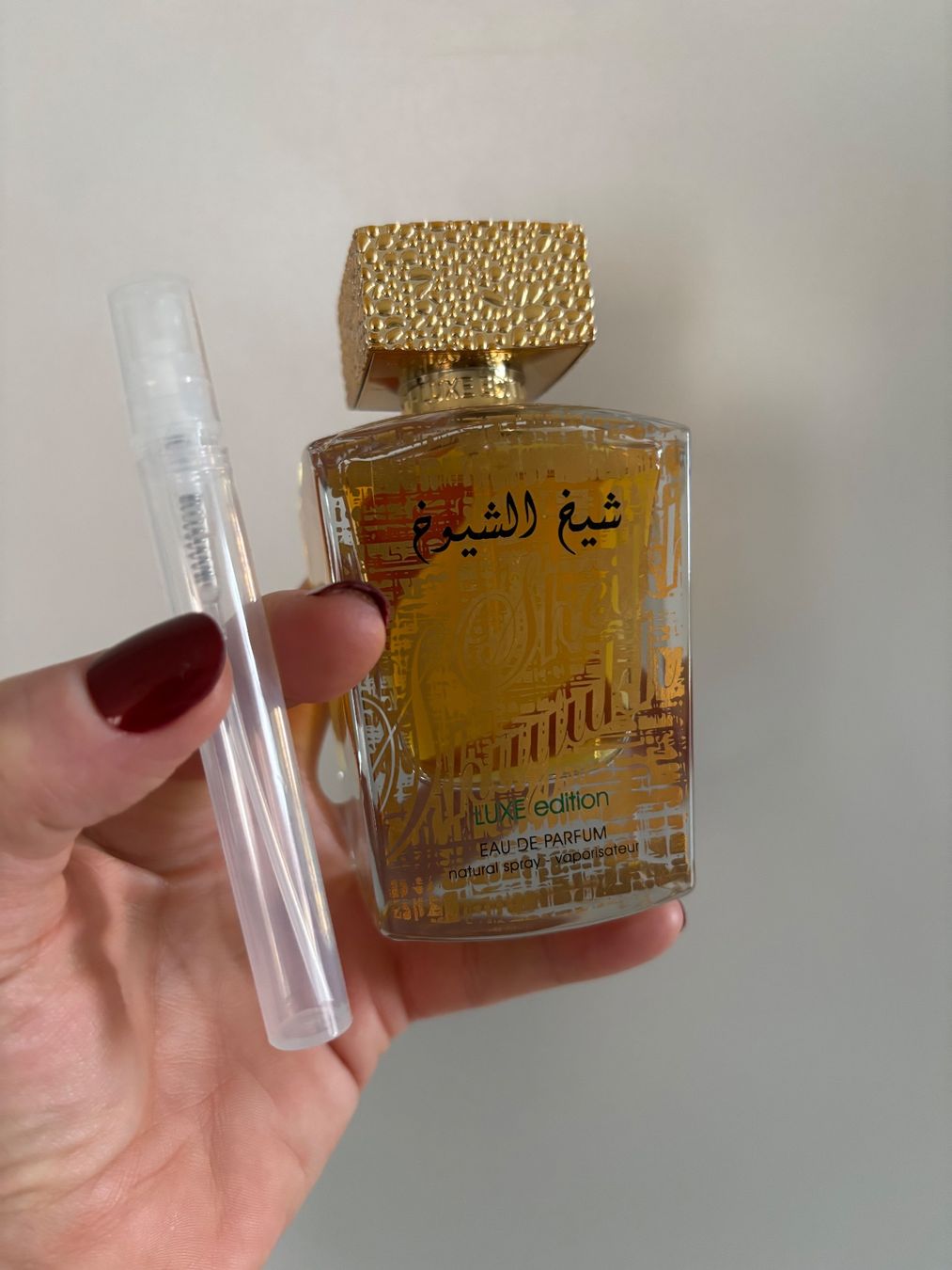 Lattafa Parfum & Eau de Toilette: Lattafa Sheikh Shuyukh Luxe Edition EDP 5ml. – Gebraucht aus Zürich von deruja