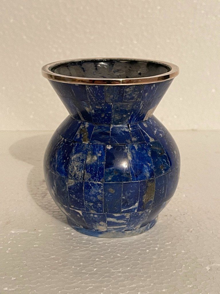 Vasi & Recipienti: Petit vase lapis-lazuli et ARGENT MASSIF – Usato da Lausanne venduto da llcc27