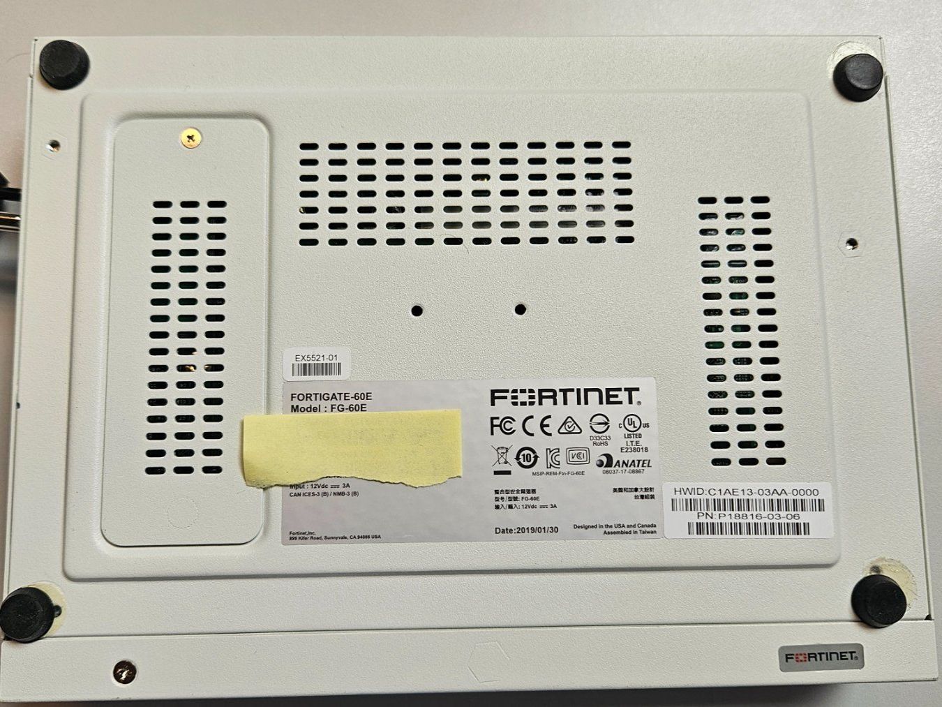 Fortinet Firewall: Fortinet FortiGate-60E mit Subscription bis Ende Oktober – Gebraucht aus Bern von itn 1
