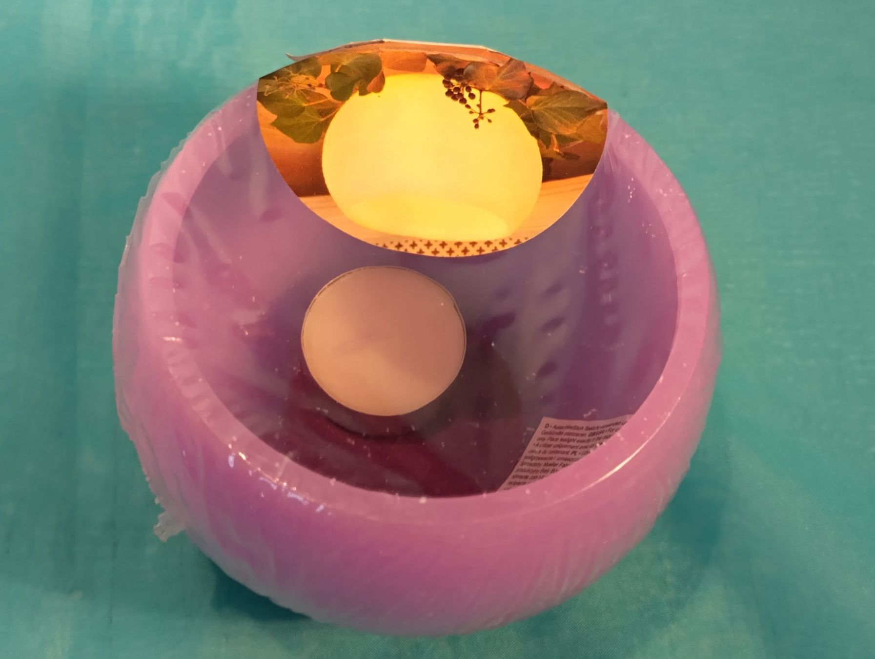 Bougeoirs: Transparentes Wachslicht, violett – Neuf avec emballage d'origine à Bellach par JingleCherry 1