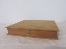 Holzkiste mit Unterteilung helles Holz gebraucht